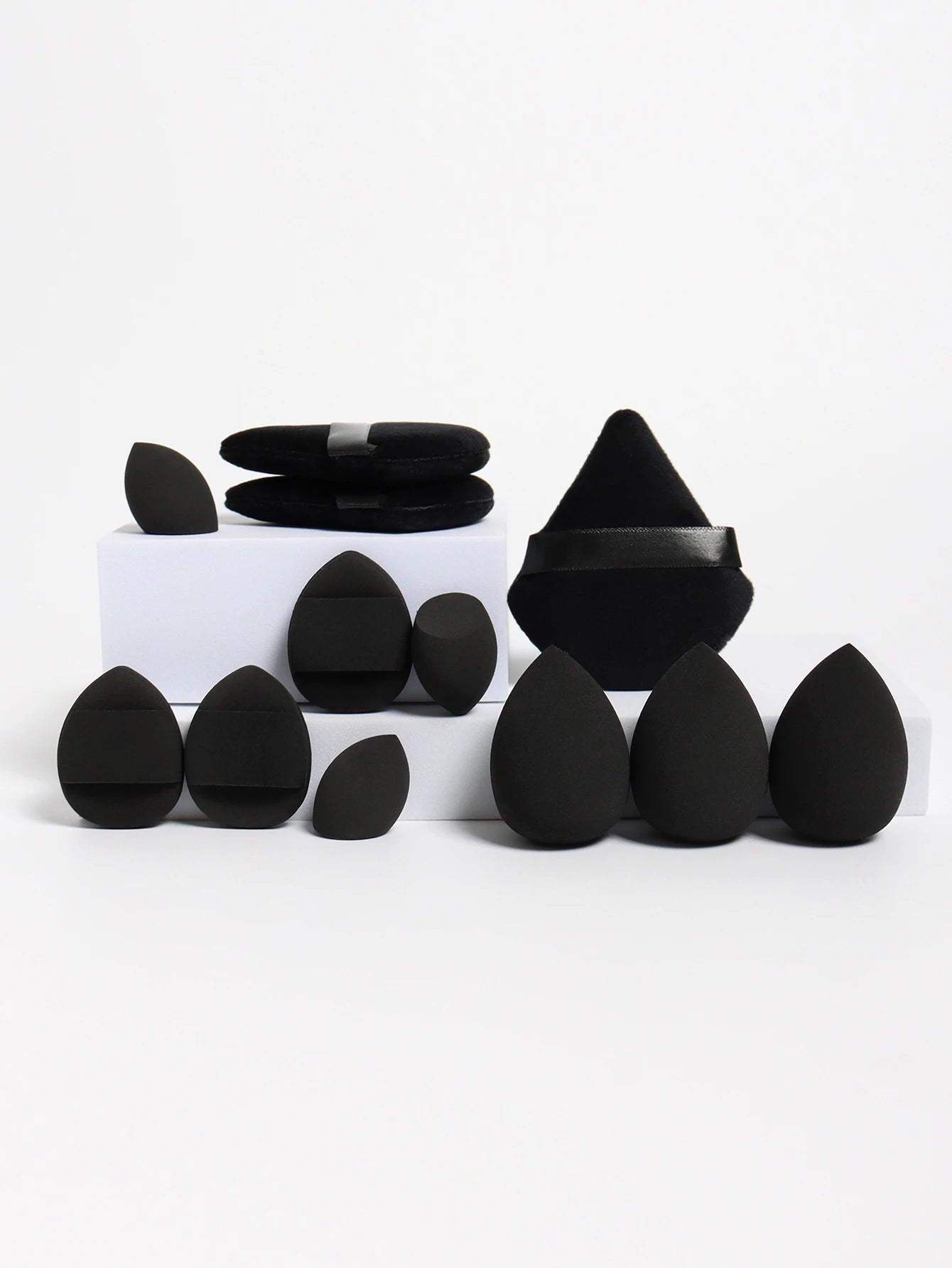 Set 12 Spugnette Trucco Multifunzione — Puff, Cuscinetti e Beauty Blender