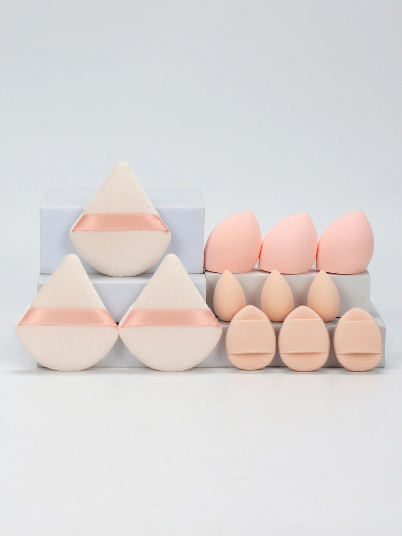 Set 12 Spugnette Trucco Multifunzione — Puff, Cuscinetti e Beauty Blender