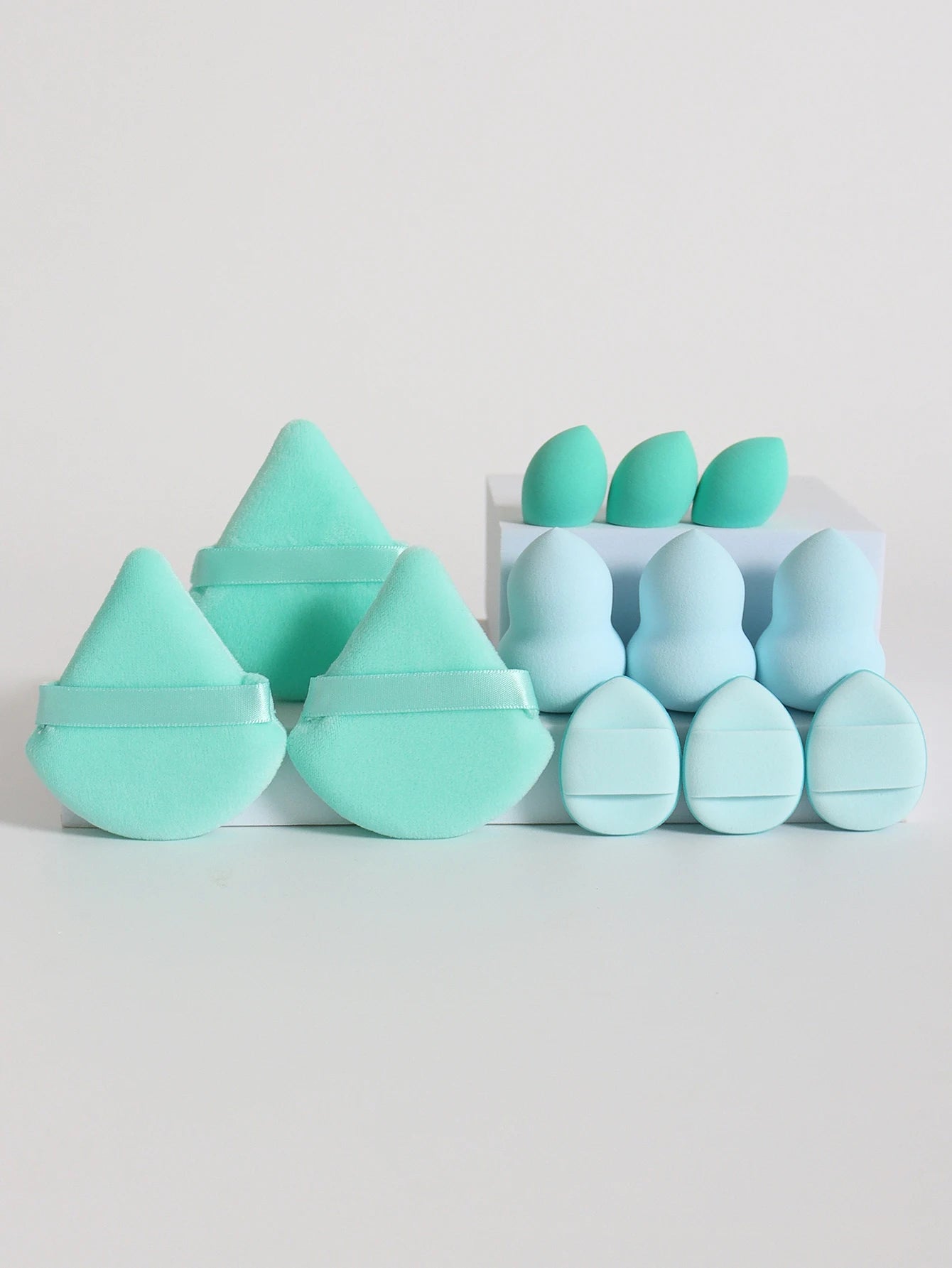 Set 12 Spugnette Trucco Multifunzione — Puff, Cuscinetti e Beauty Blender
