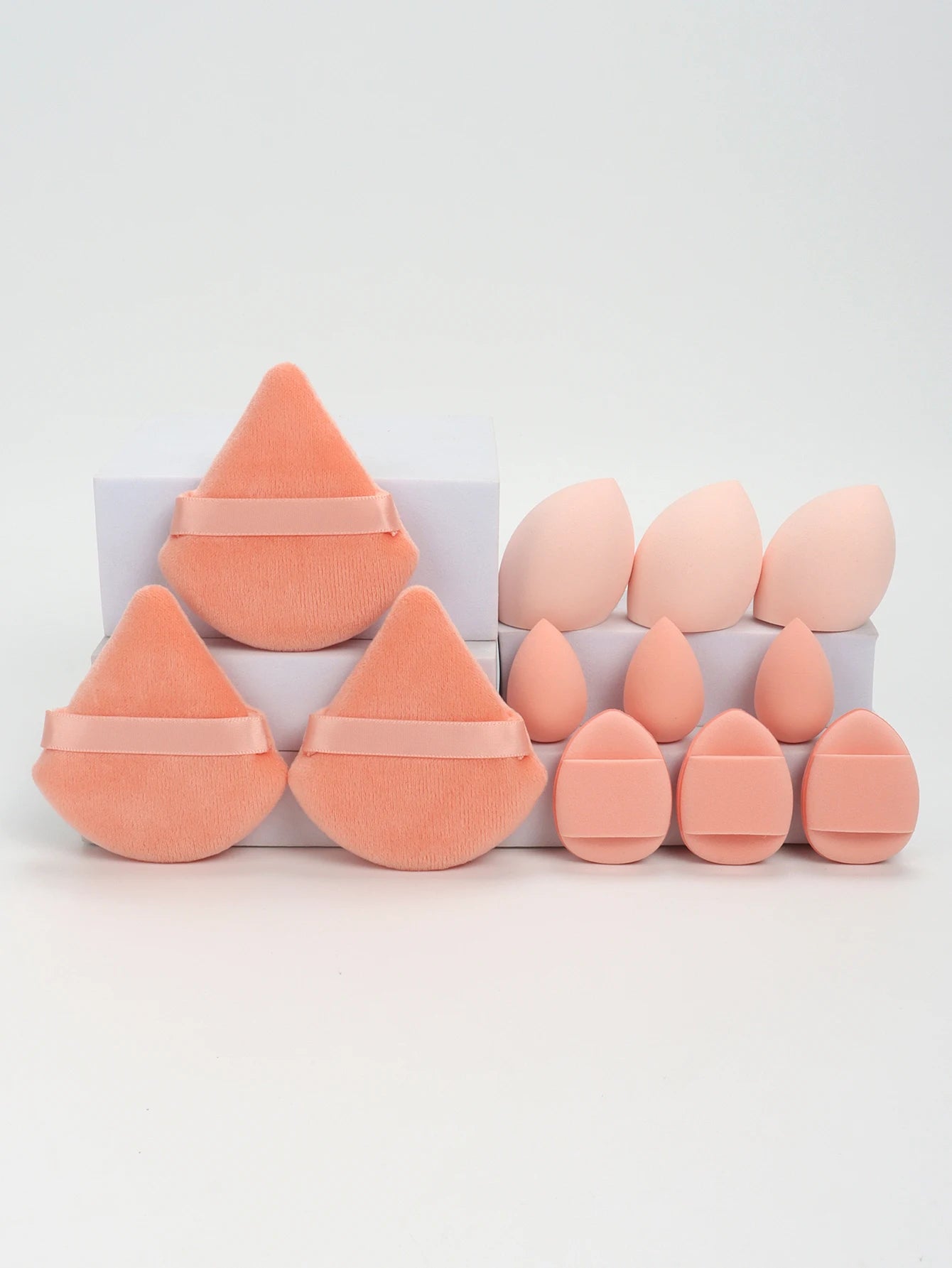 Set 12 Spugnette Trucco Multifunzione — Puff, Cuscinetti e Beauty Blender