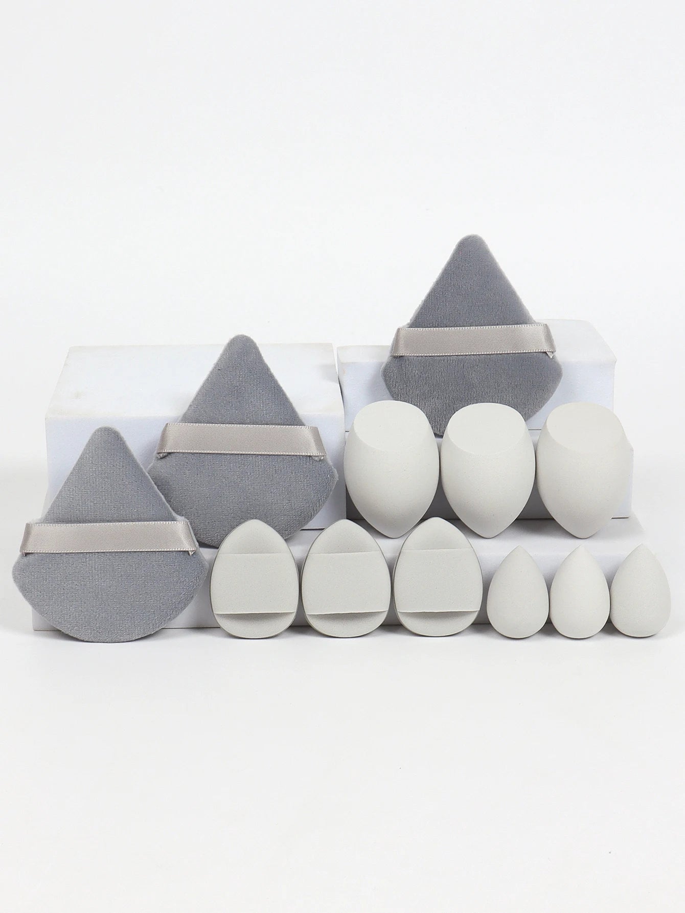 Set 12 Spugnette Trucco Multifunzione — Puff, Cuscinetti e Beauty Blender