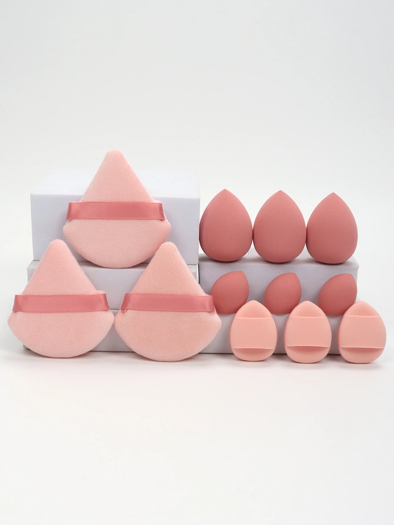 Set 12 Spugnette Trucco Multifunzione — Puff, Cuscinetti e Beauty Blender