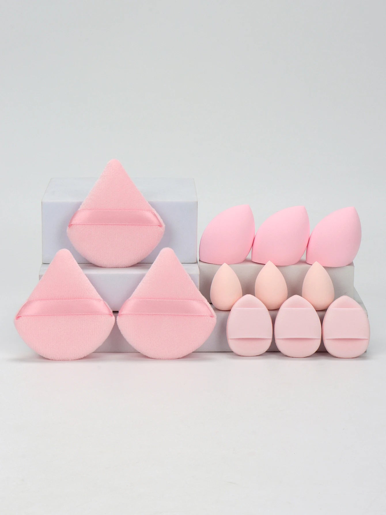 Set 12 Spugnette Trucco Multifunzione — Puff, Cuscinetti e Beauty Blender