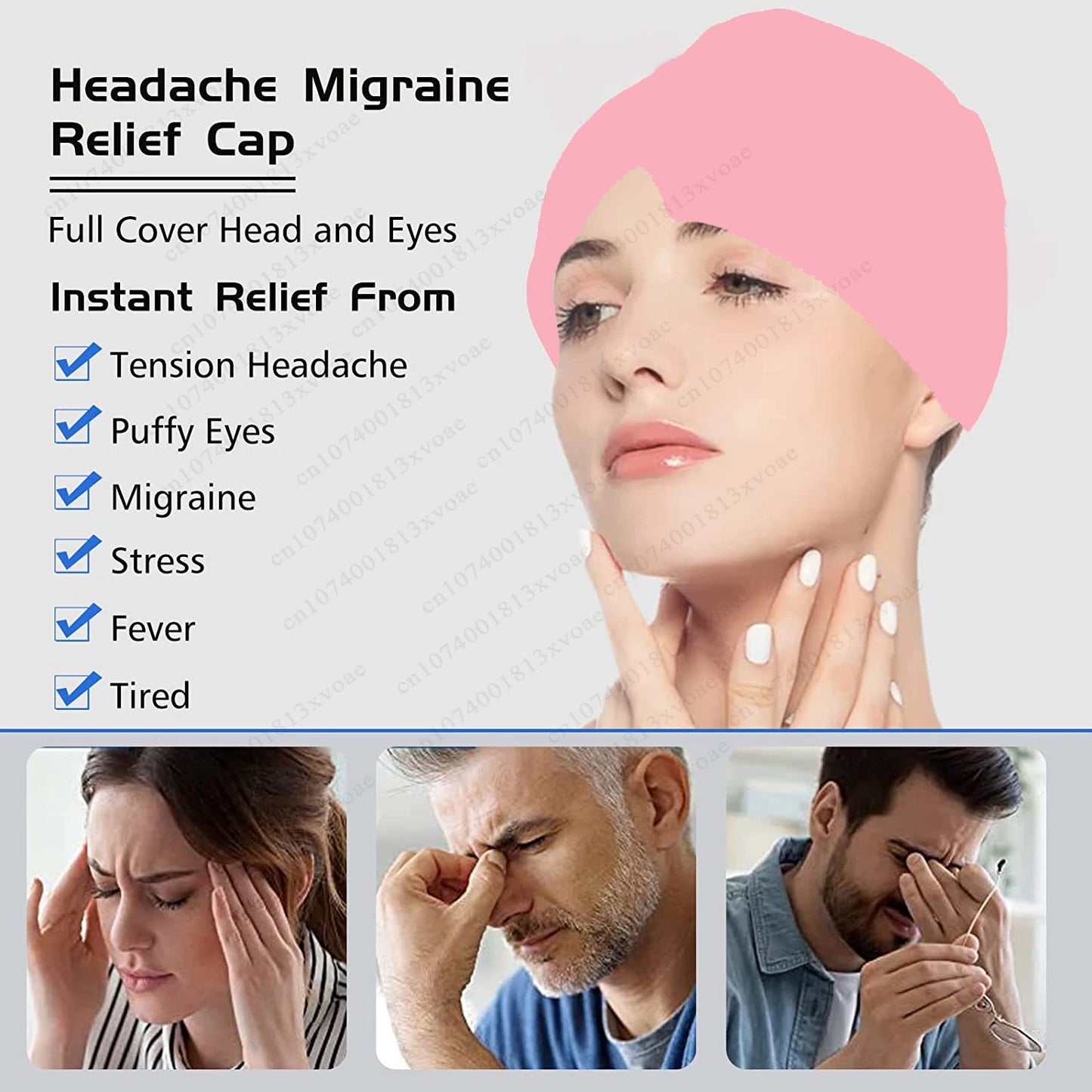 Cappello Gel Anticefalea — Terapia Fredda per Emicrania e Mal di Testa