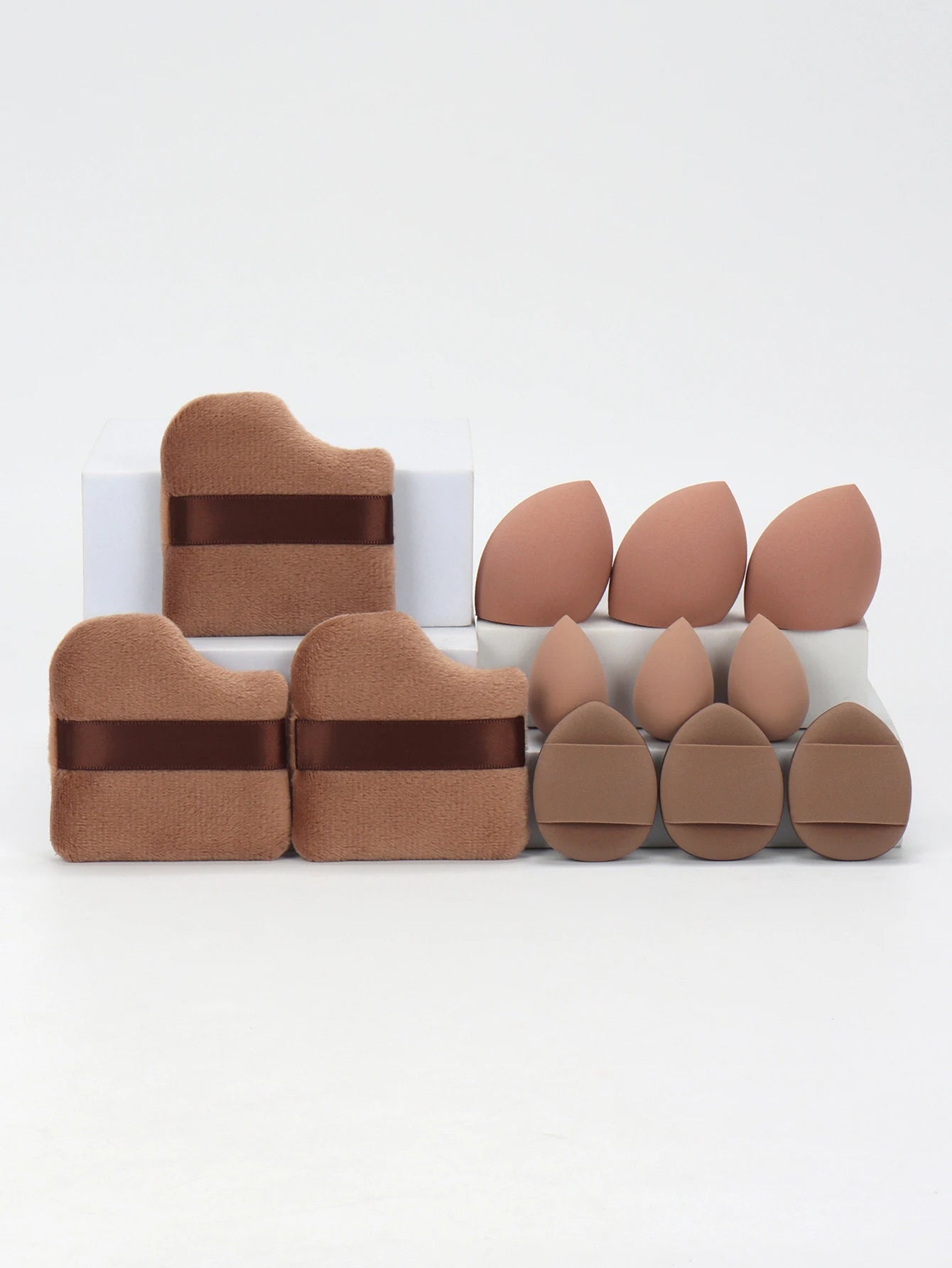 Set 12 Spugnette Trucco Multifunzione — Puff, Cuscinetti e Beauty Blender