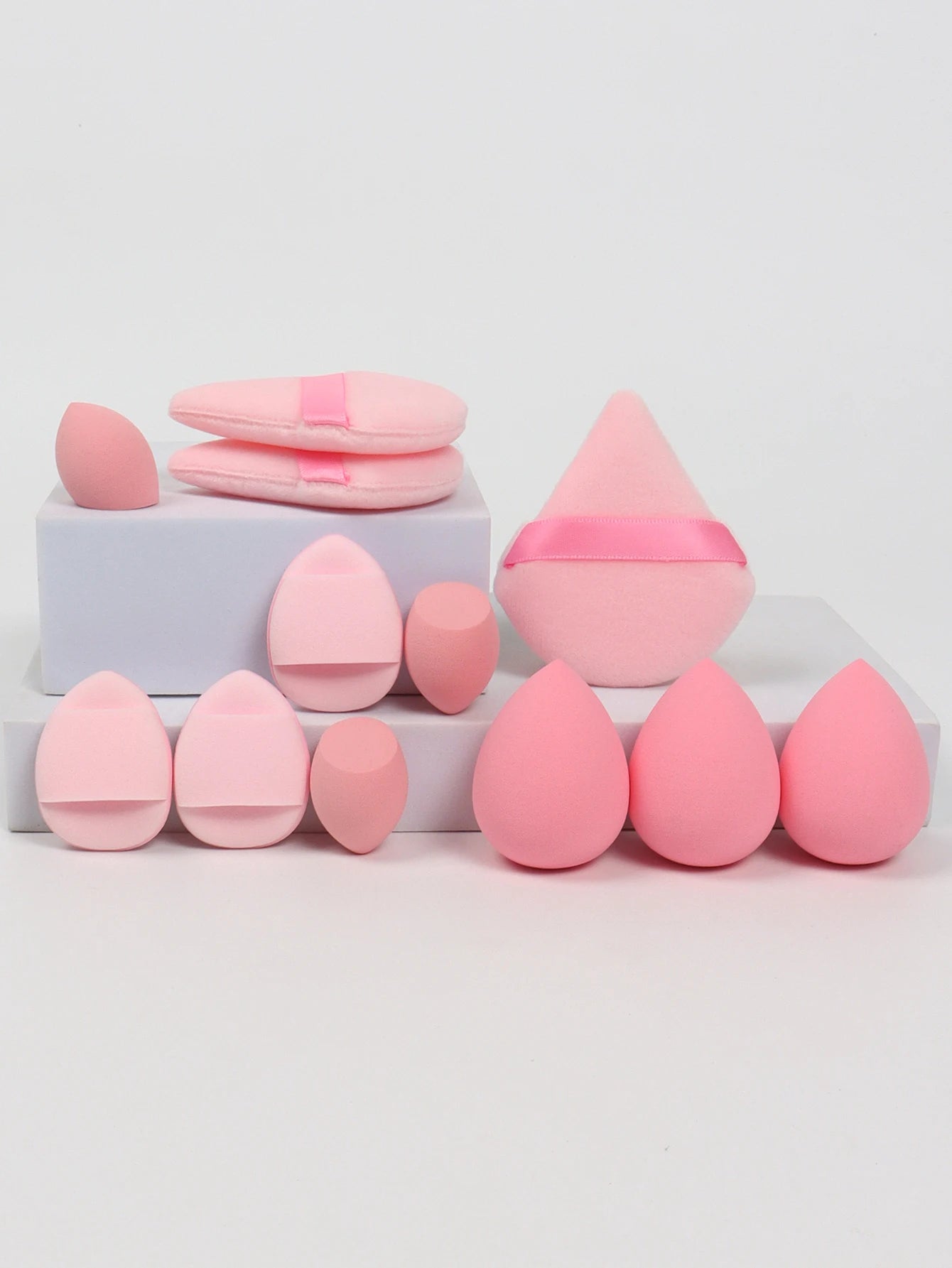 Set 12 Spugnette Trucco Multifunzione — Puff, Cuscinetti e Beauty Blender